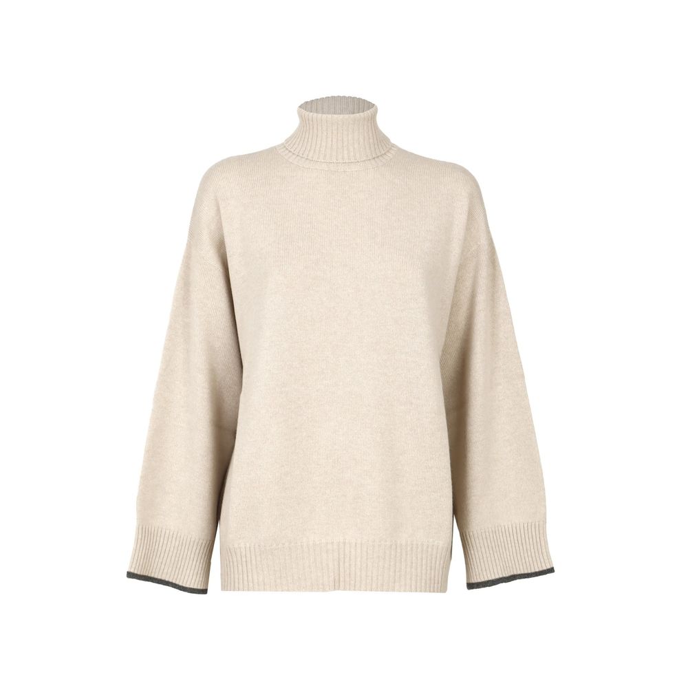 Brunello Cucinelli Beige Cashmere Women's Sweater