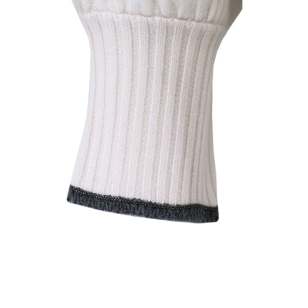 Brunello Cucinelli White Cashmere Women's Sweater