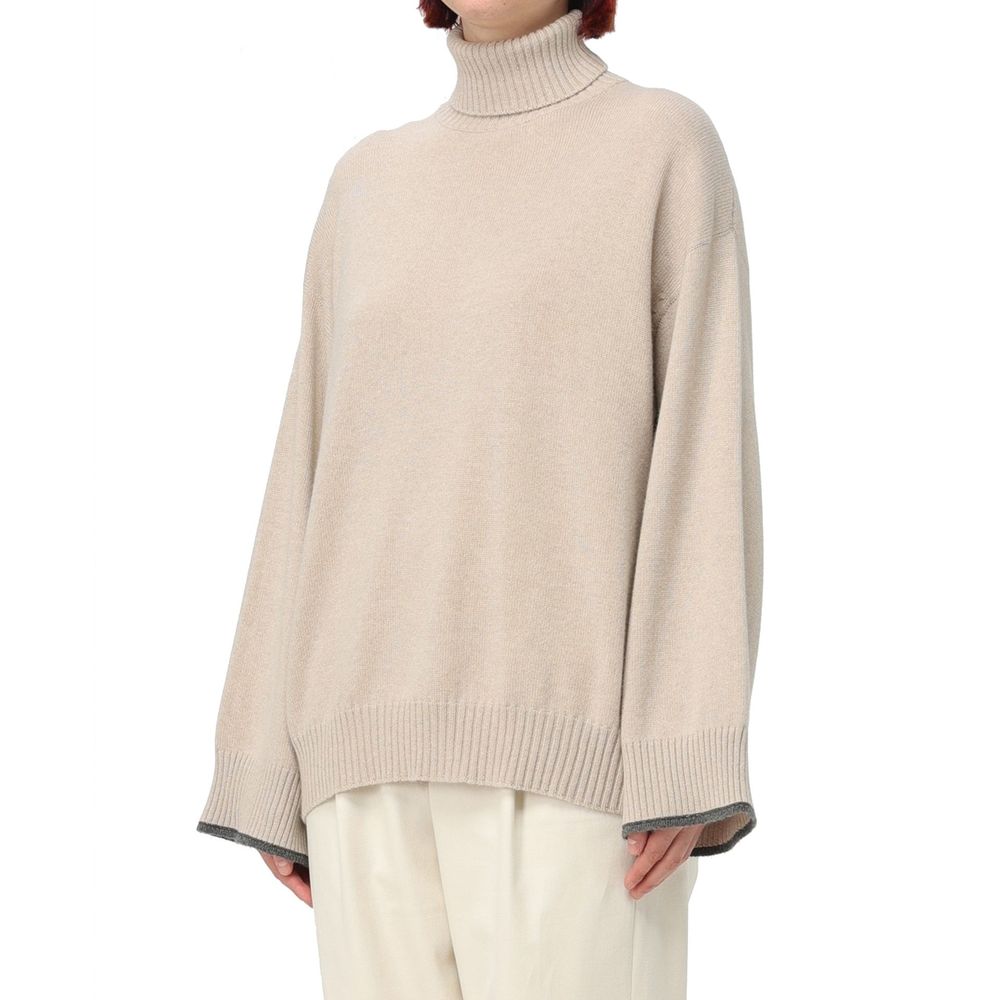 Brunello Cucinelli Beige Cashmere Women's Sweater