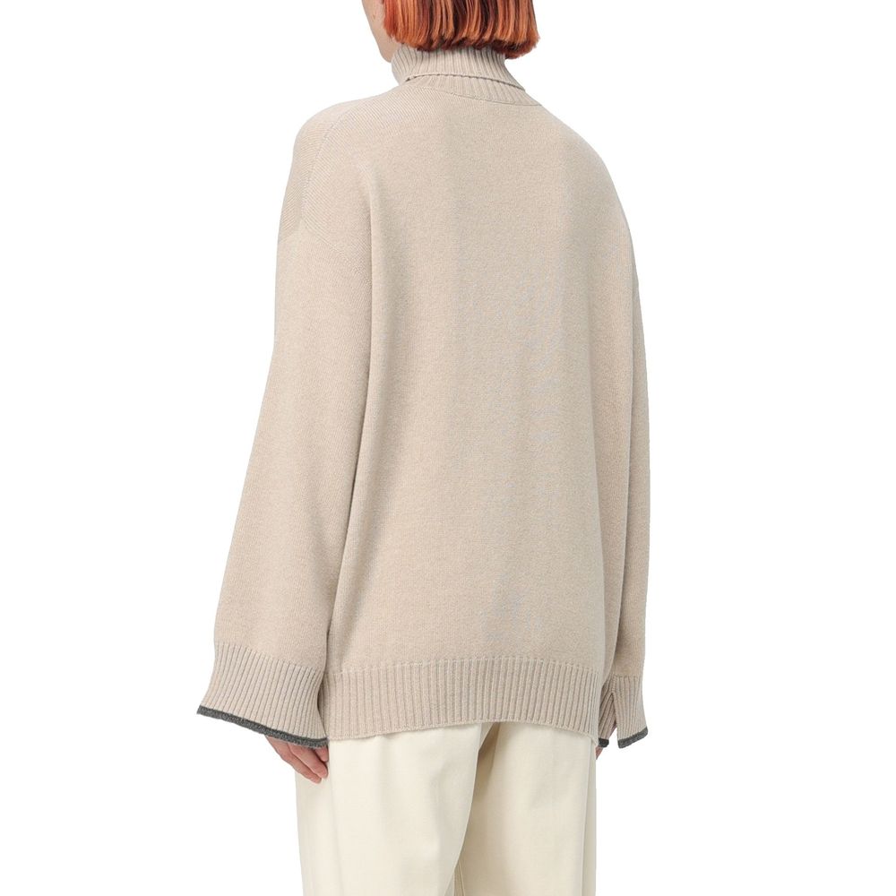 Brunello Cucinelli Beige Cashmere Women's Sweater