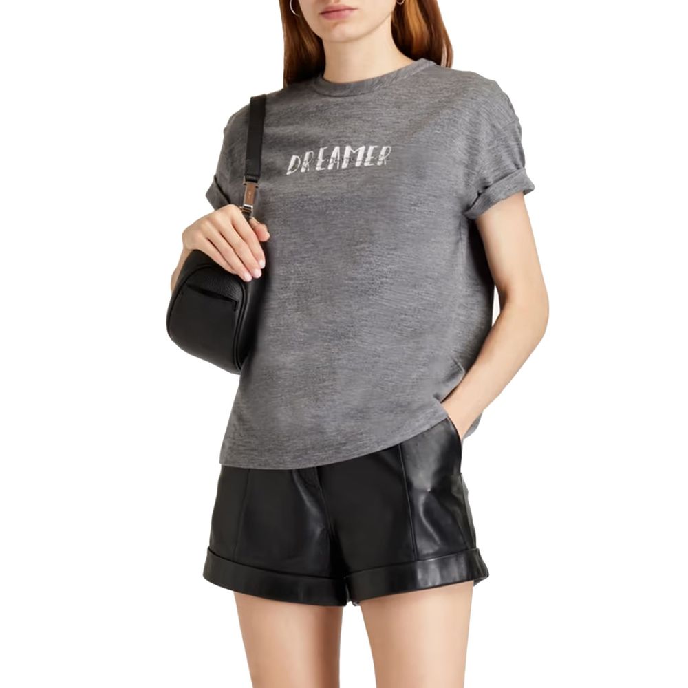 Brunello Cucinelli Gray Elastane Women's T-Shirt