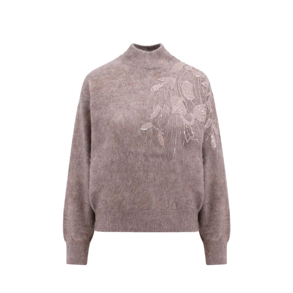 Brunello Cucinelli Beige Cashmere Women's Sweatshirt