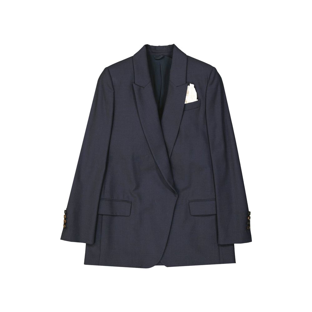 Brunello Cucinelli Blue Virgin Wool Women's Blazer