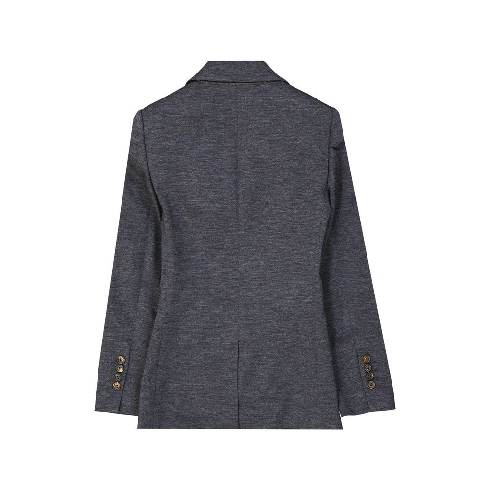 Brunello Cucinelli Gray Wool Women's Blazer