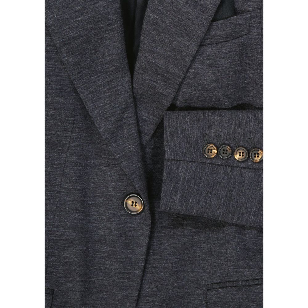 Brunello Cucinelli Gray Wool Women's Blazer