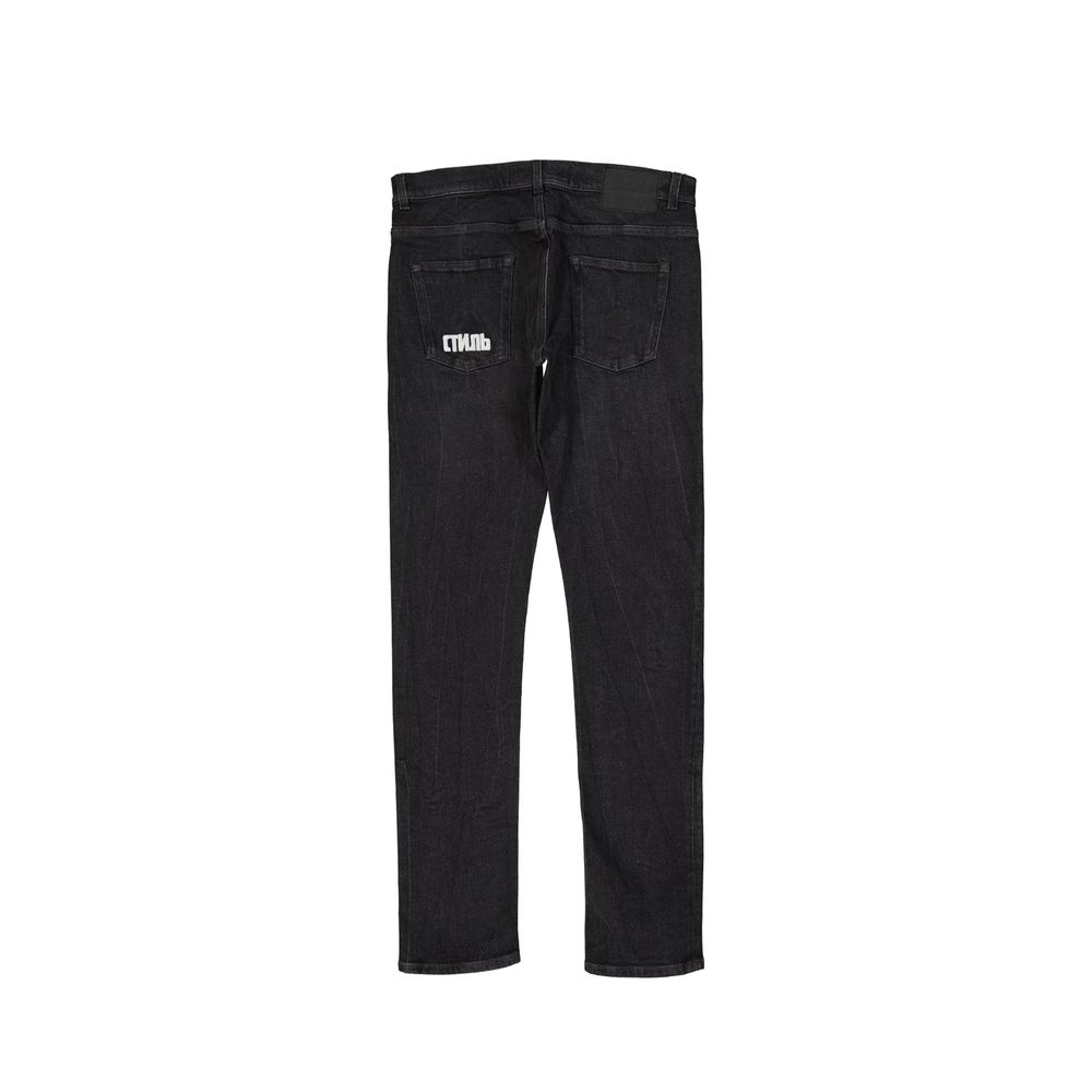 Heron Preston Black Cotton Slim Fit Men's Jeans
