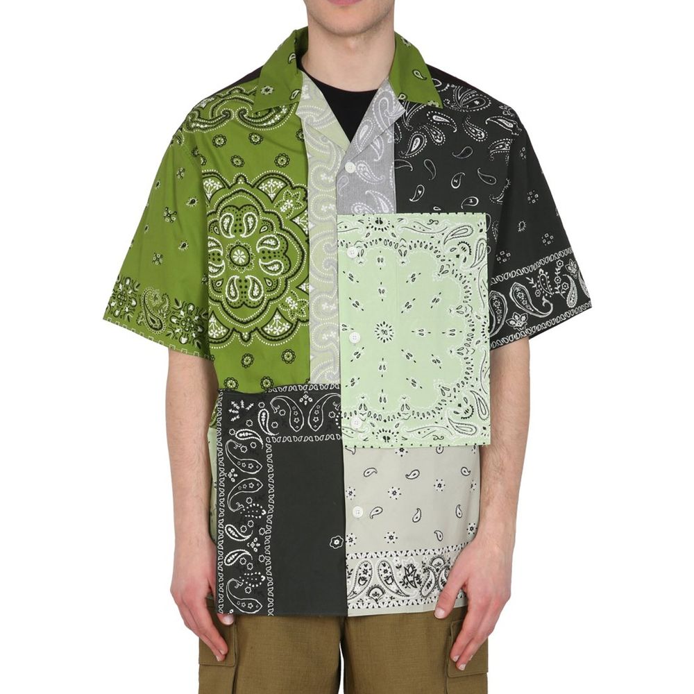 Kenzo Bicolor Cotton Shortsleeve Men's Shirt