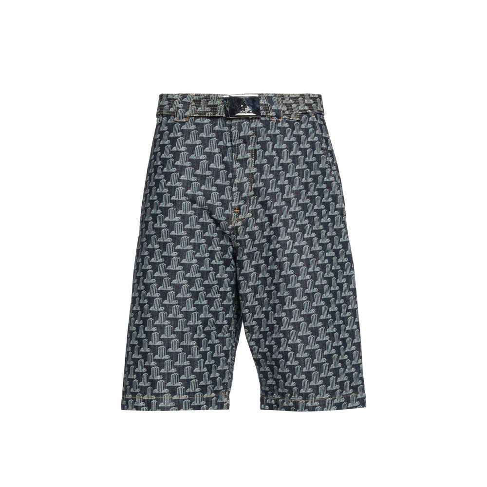 Lanvin Blue Cotton Knee Men's Length
