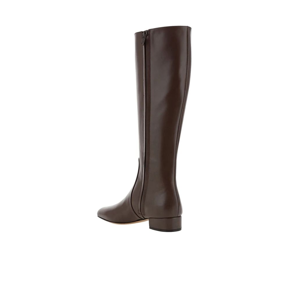 Valentino Garavani Brown Calfskin Flat Women's Boots