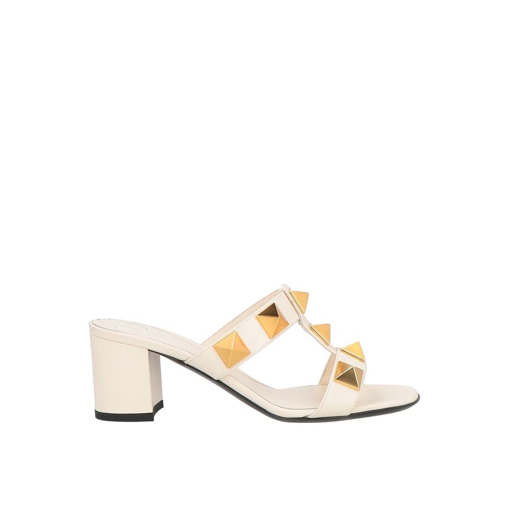 Valentino Garavani White Calfskin Platform Women's Sandals