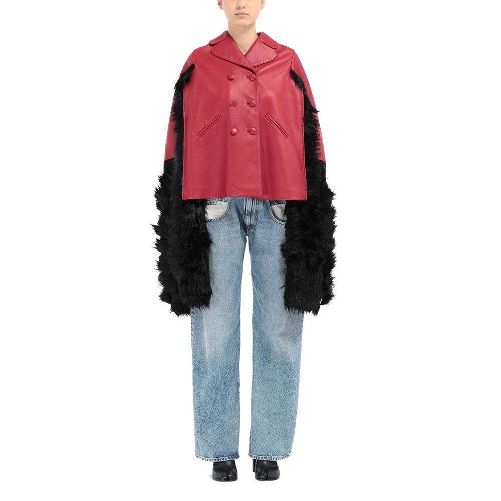 Maison Margiela Multicolor Leather Women's Coat