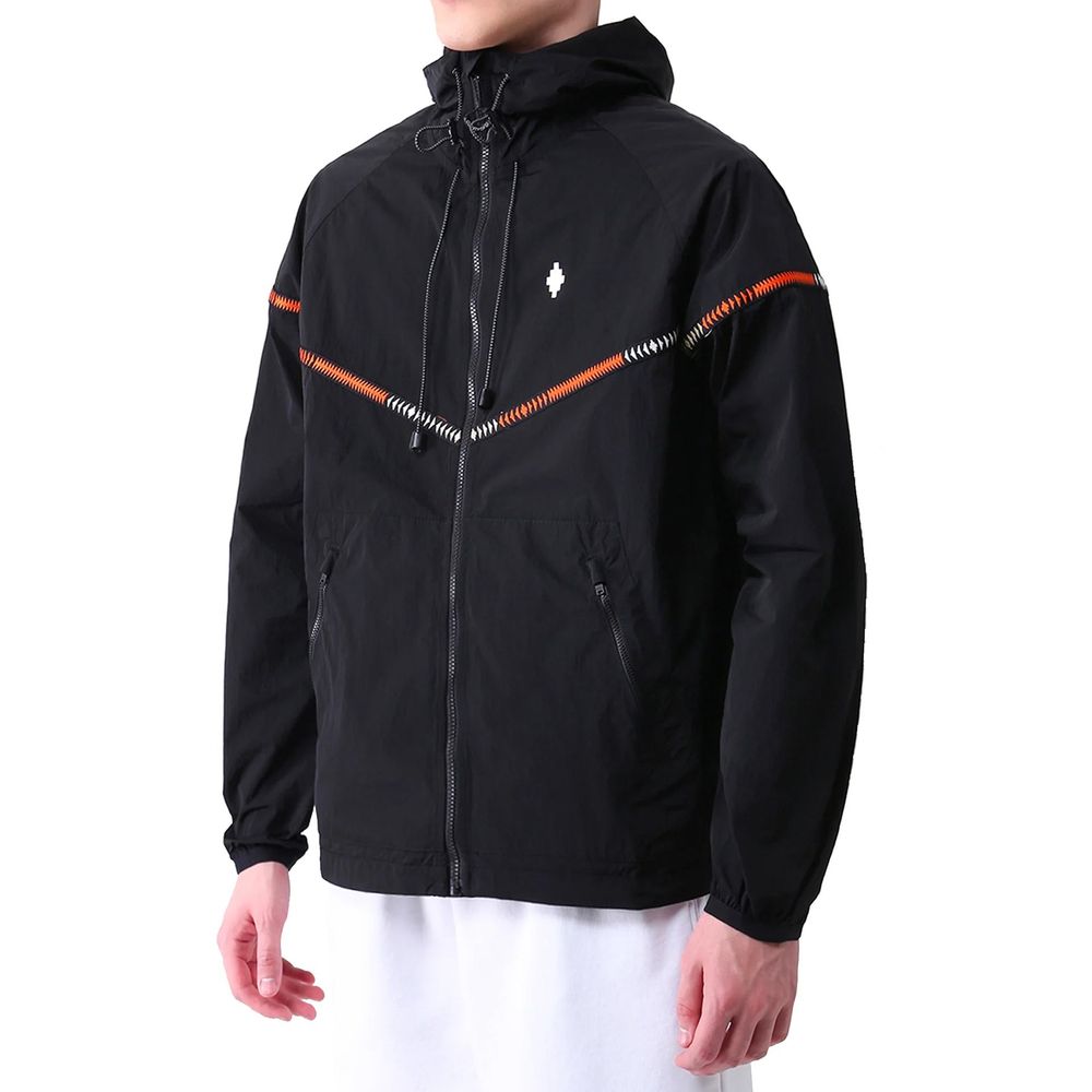 Marcelo Burlon Black Polyamide Shell Men's Jacket