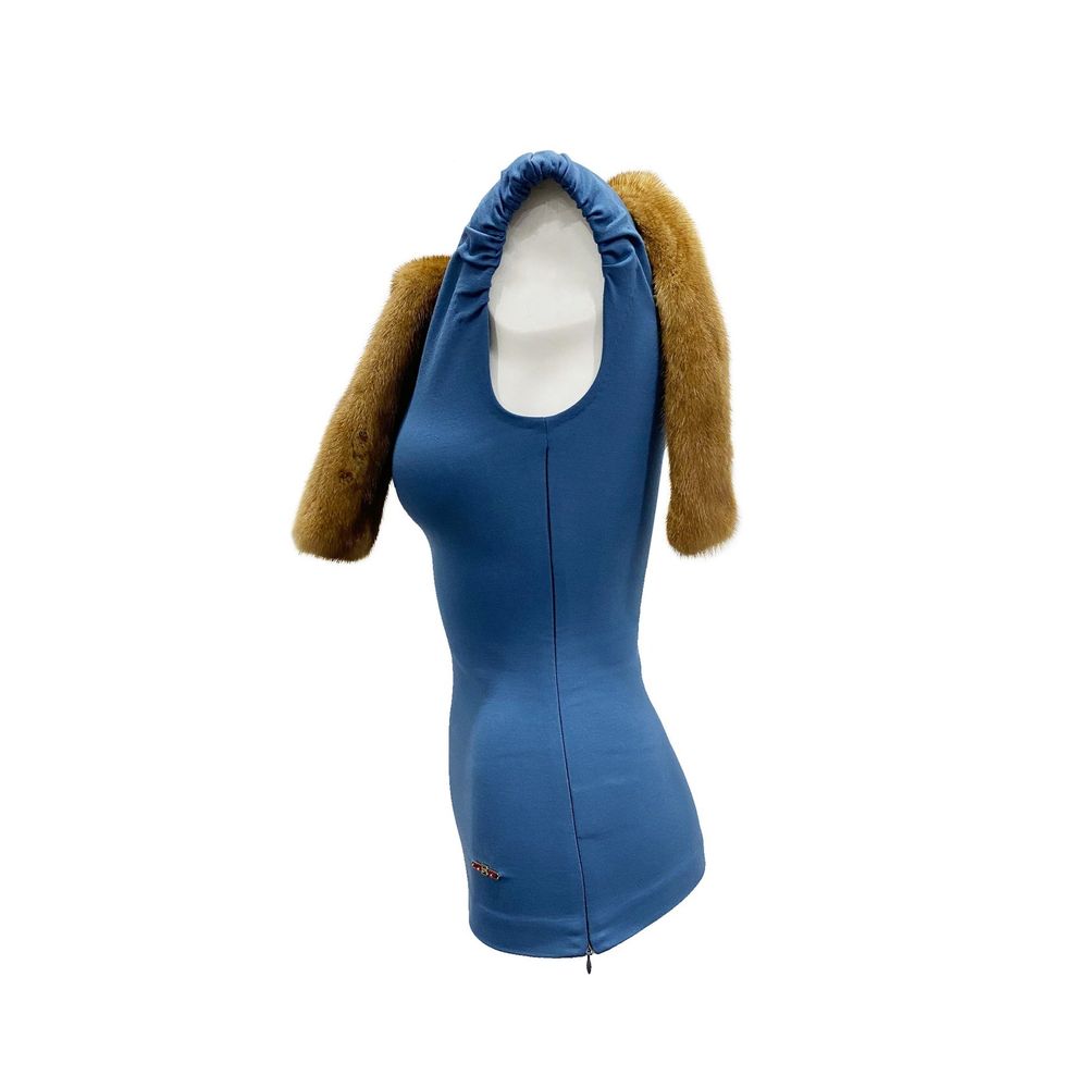 Dsquared² Blue Viscose Tank Women's Tops