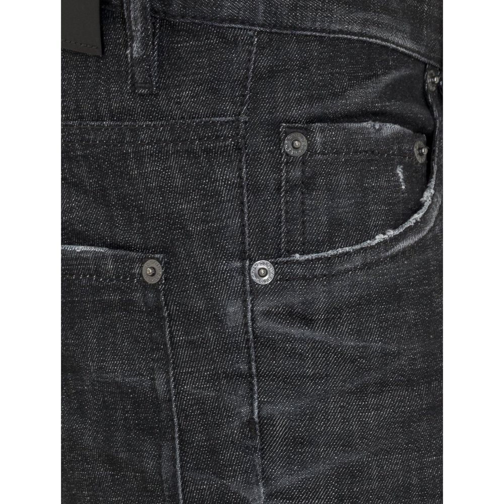 Dsquared² Black Cotton Slim Fit Women's Jeans