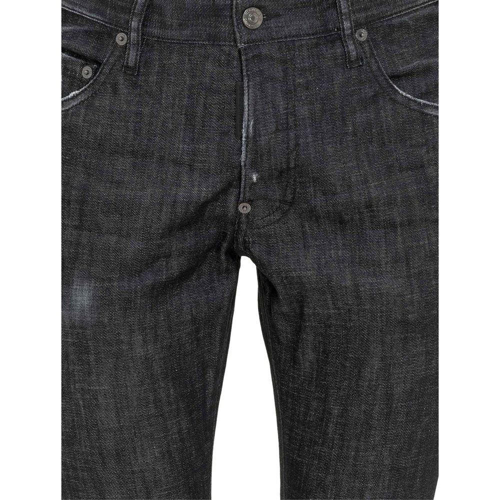 Dsquared² Black Cotton Slim Fit Women's Jeans