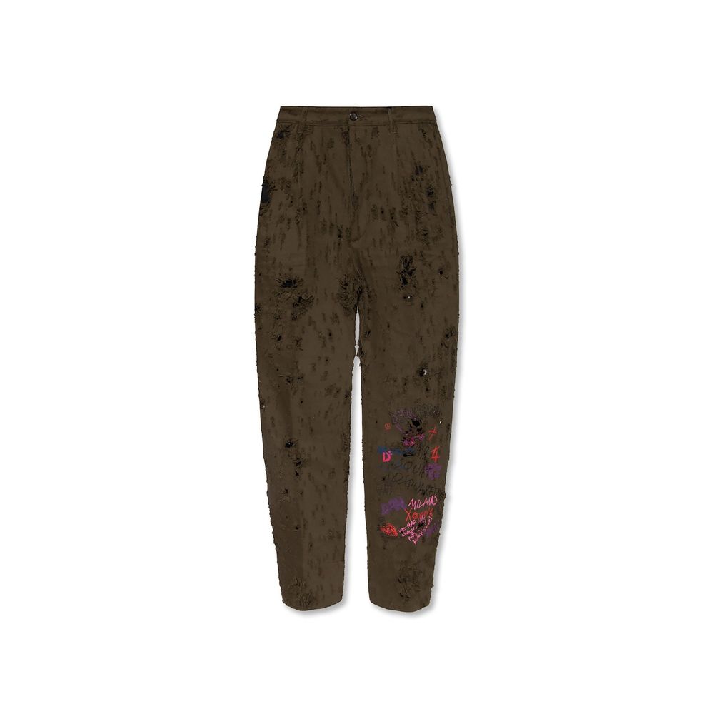 Dsquared² Bicolor Cotton Casual Men's Pants