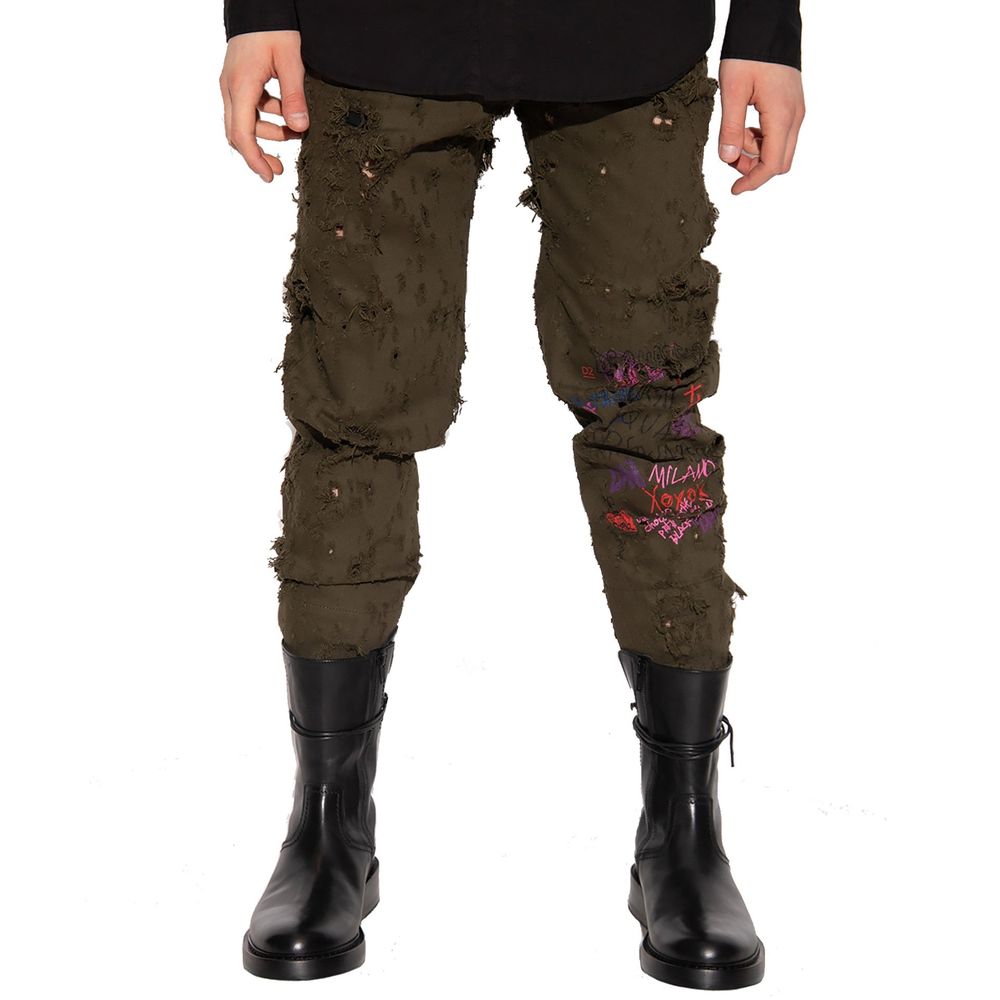 Dsquared² Bicolor Cotton Casual Men's Pants
