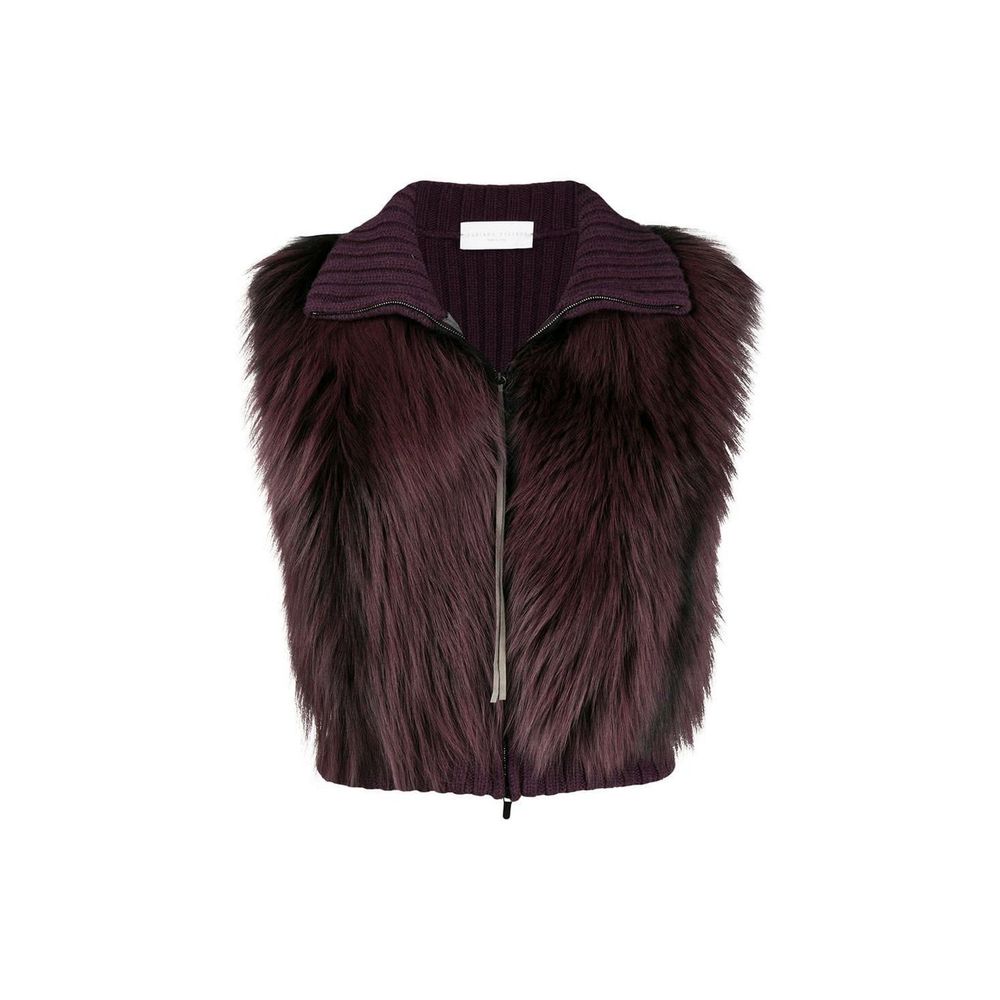 Fabiana Filippi Gray Merino Wool Sleeveless Women's Jacket