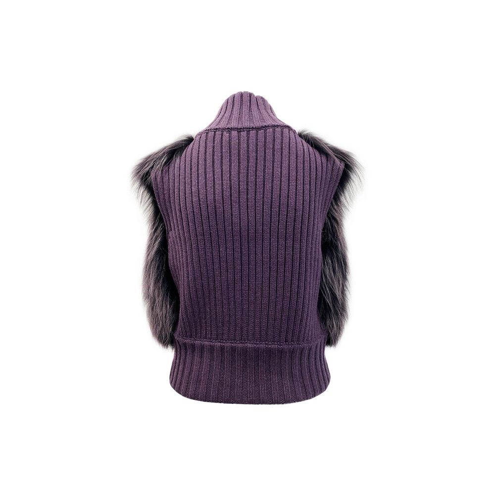 Fabiana Filippi Gray Merino Wool Sleeveless Women's Jacket