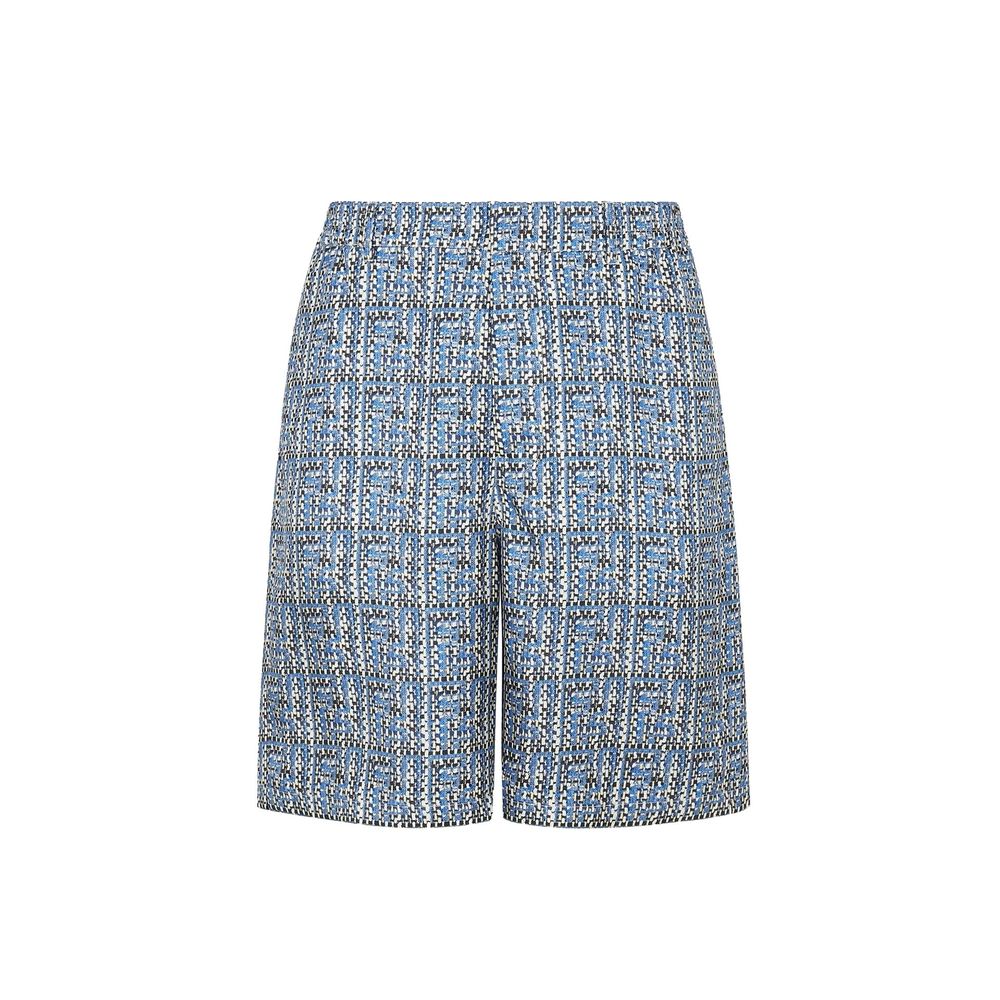 Fendi Blue Silk Knee Men's Length