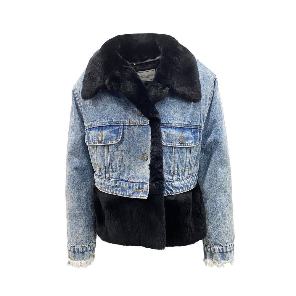 FORTE DEI MARMI COUTURE Blue Cotton Denim Women's Jacket