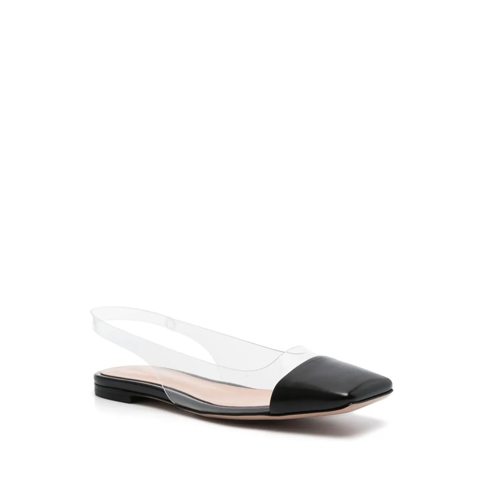 Gianvito Rossi Black Plexiglass Ballet Women's Flats
