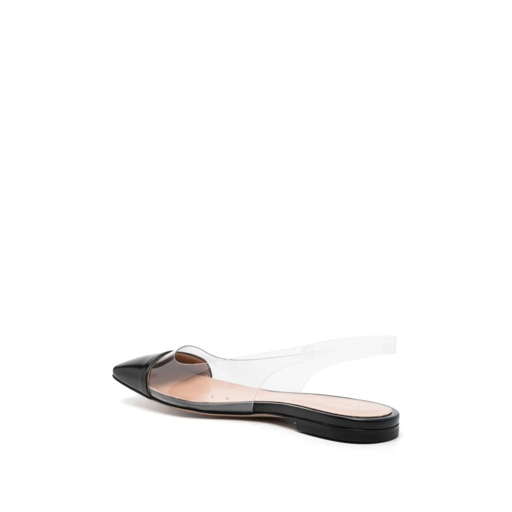 Gianvito Rossi Black Plexiglass Ballet Women's Flats