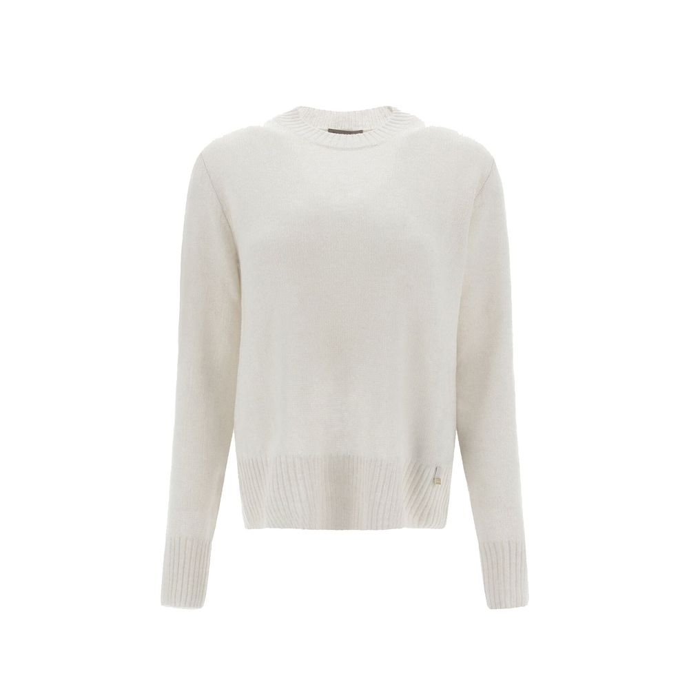 Herno White Cashmere Women's Sweater