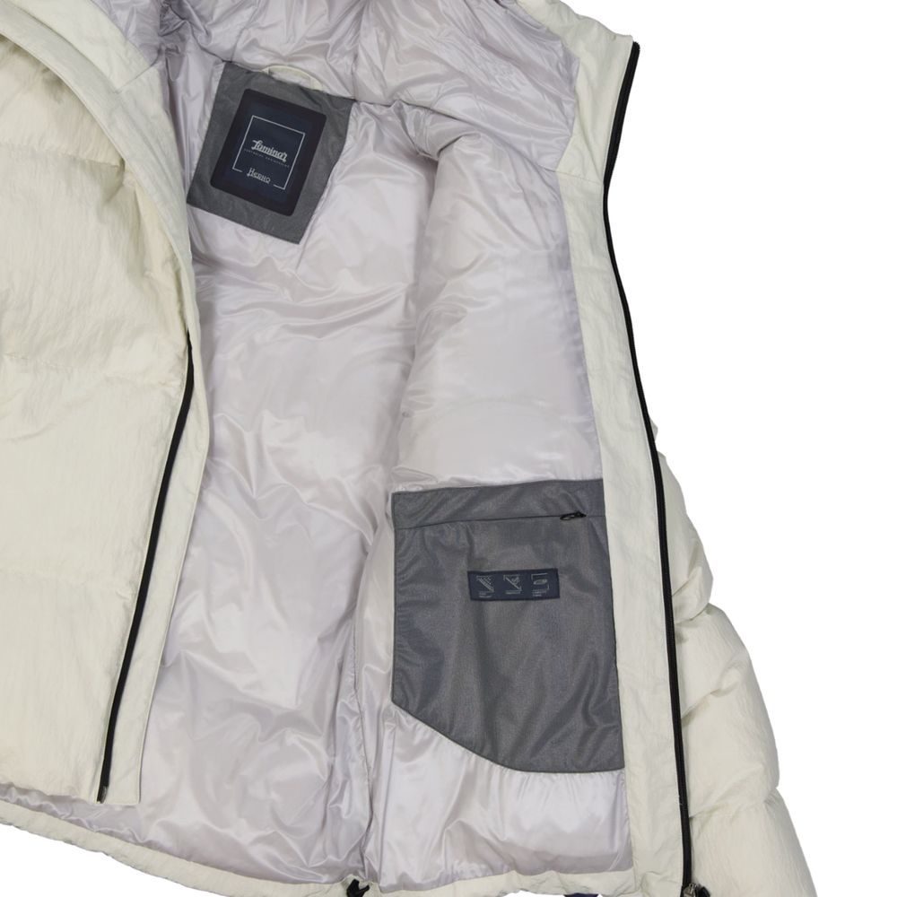 Herno White Polyamide Full-Length Men's Jacket