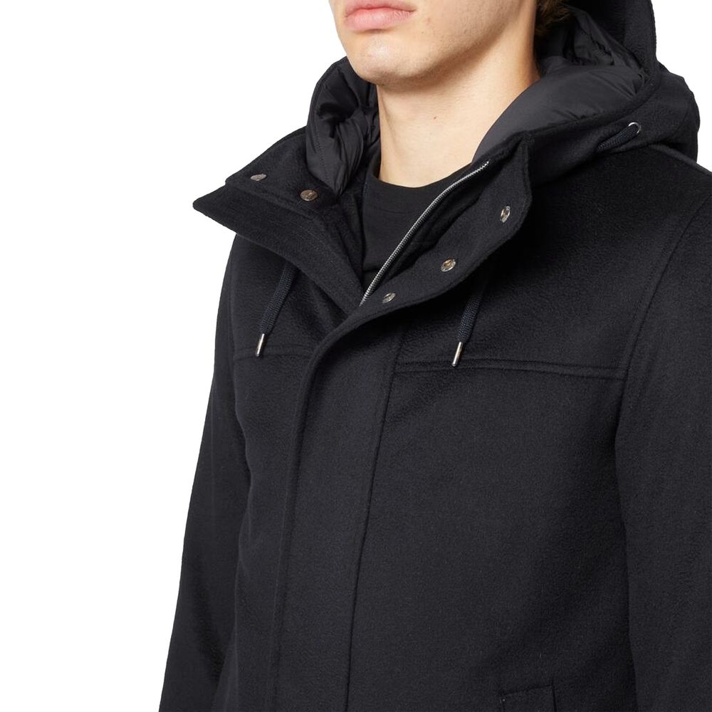 Herno Black Cashmere Men's Coat
