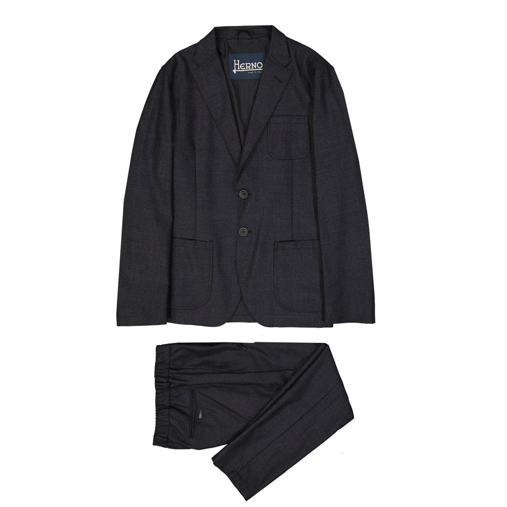 Herno Gray Wool Casual Men's Pants
