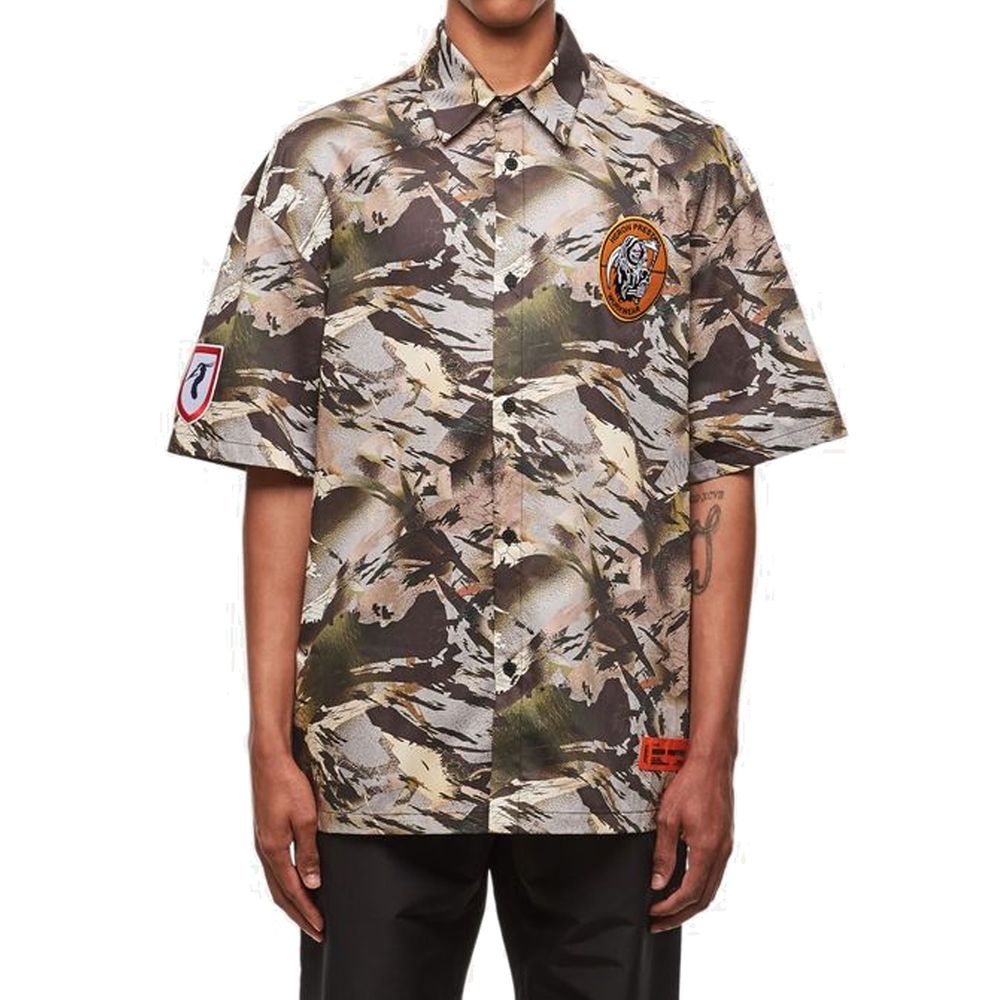 Heron Preston Bicolor Cotton Shortsleeve Men's Shirt