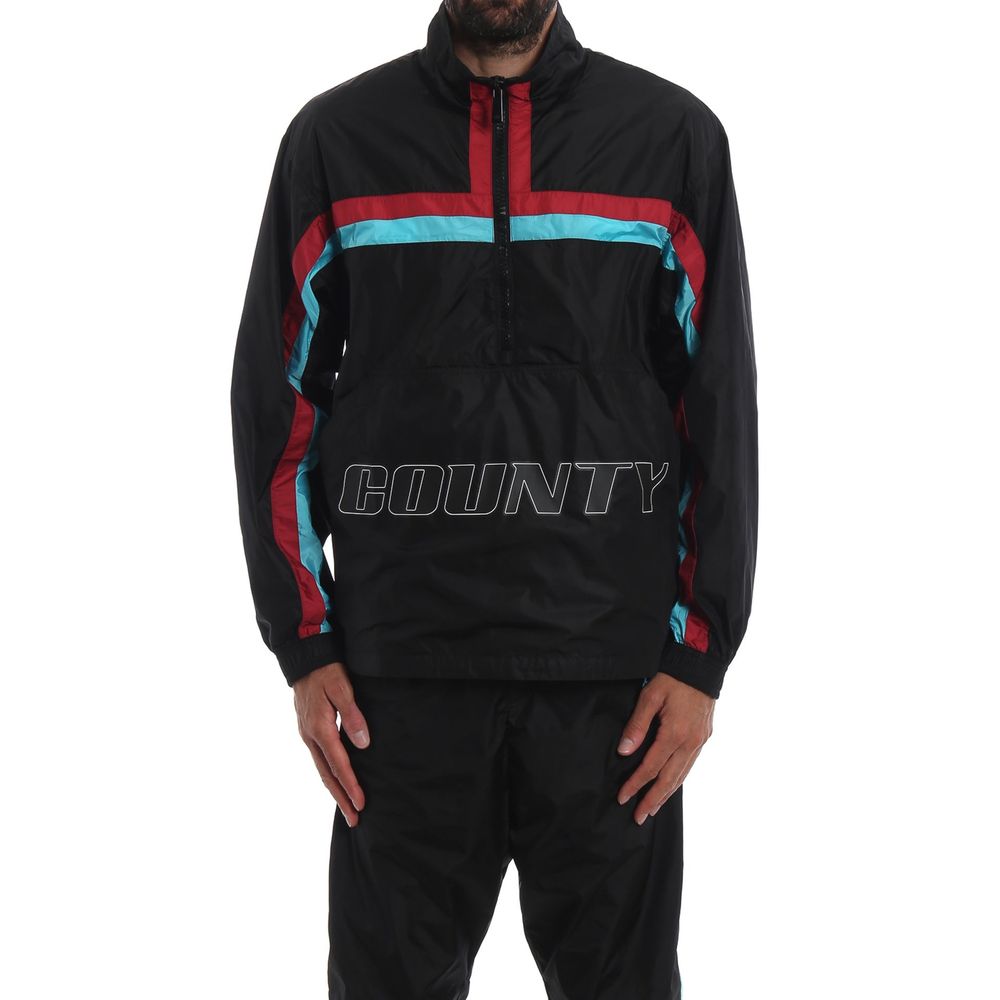 Marcelo Burlon Black Polyamide Shell Men's Jacket