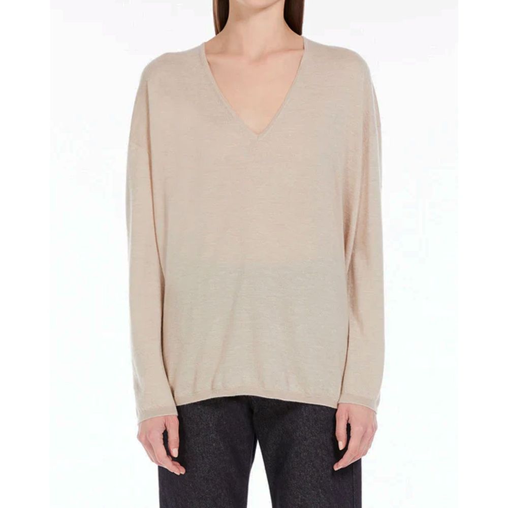 Max Mara Beige Cashmere Women's Sweater
