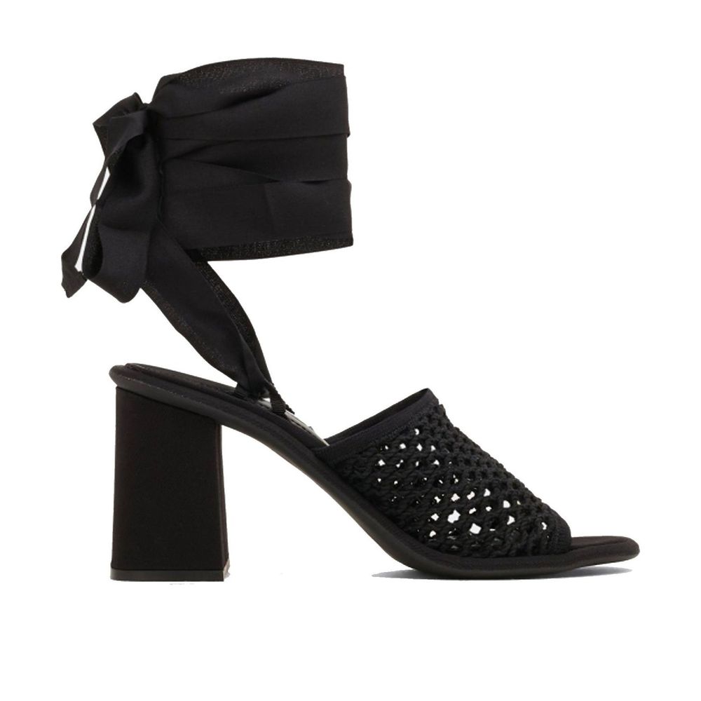 Miu Miu Black Fabric Platform Women's Sandals