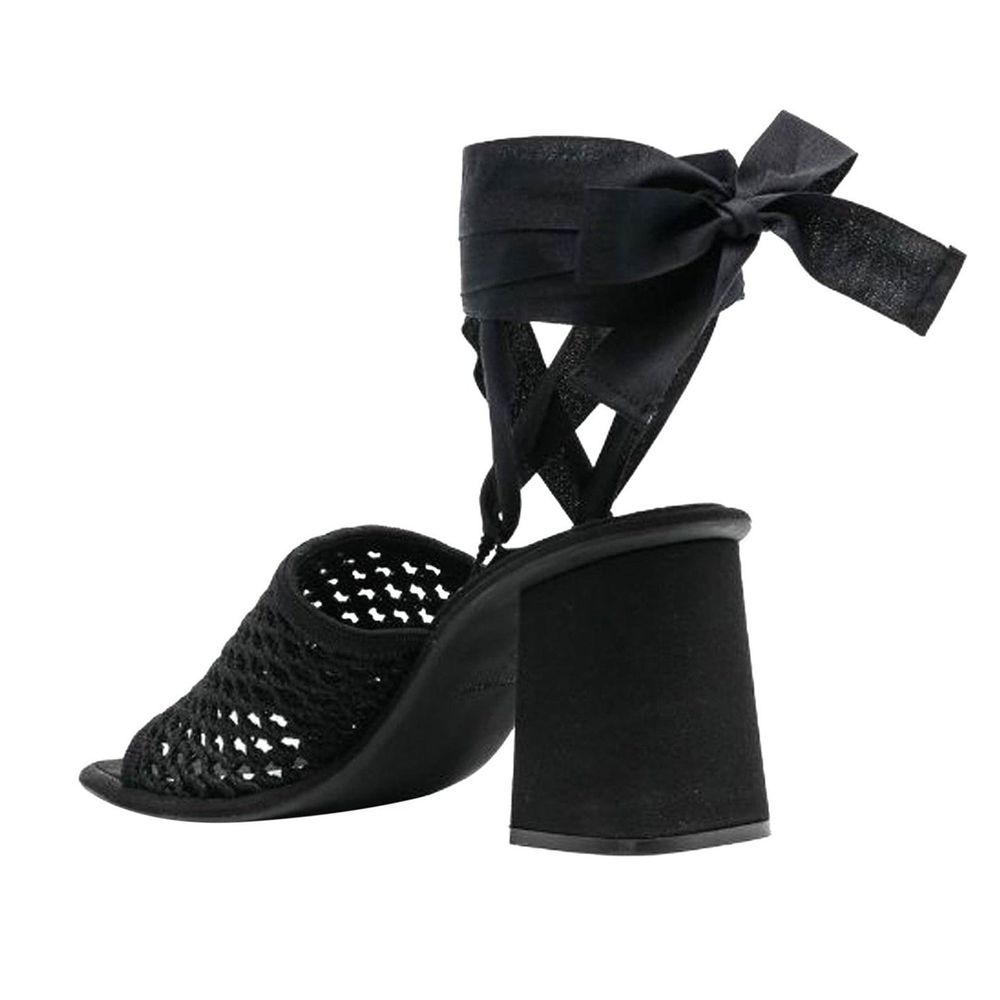 Miu Miu Black Fabric Platform Women's Sandals