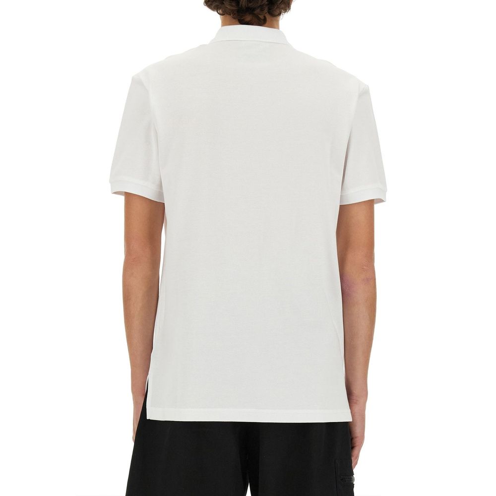 Moschino Couture White Cotton Polo Men's Shirt