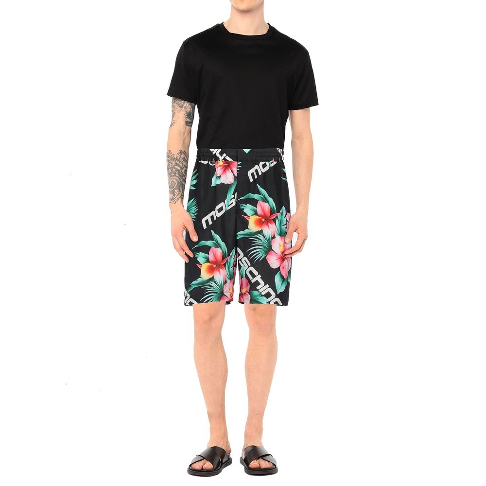 Moschino Couture Black Silk Men's Shorts