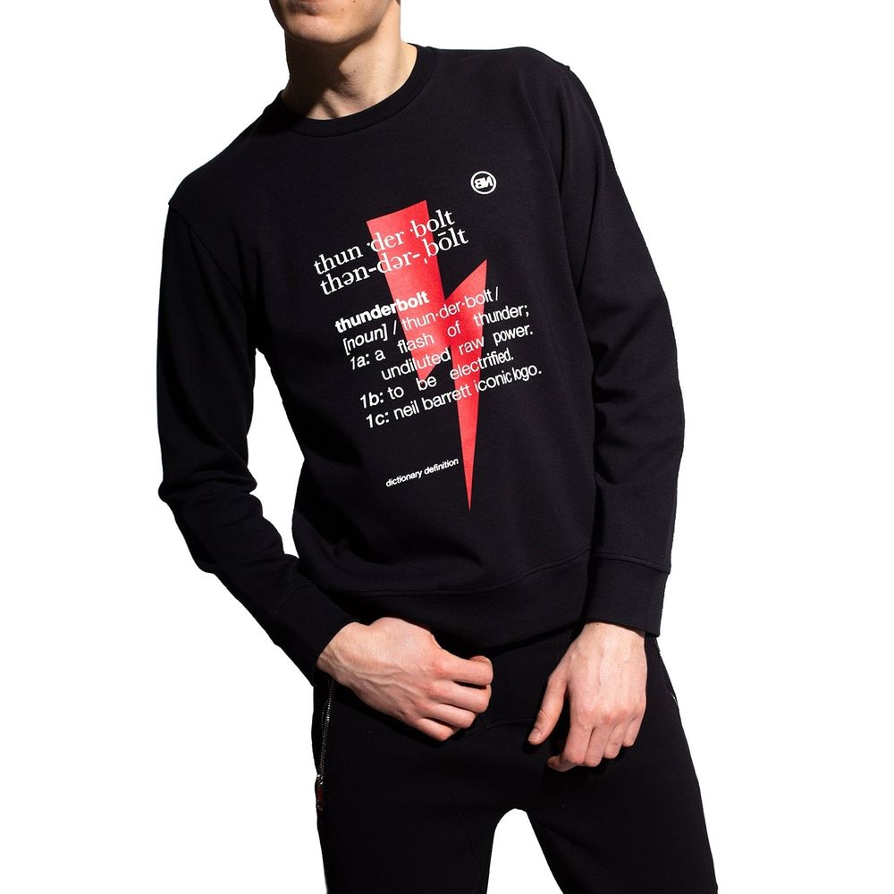 Neil Barrett Black Cotton Men's Sweatshirt