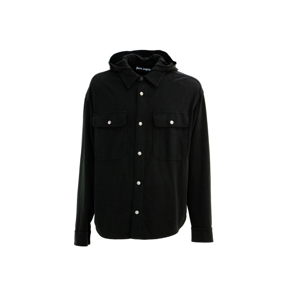Palm Angels Black Cotton Shell Men's Jacket