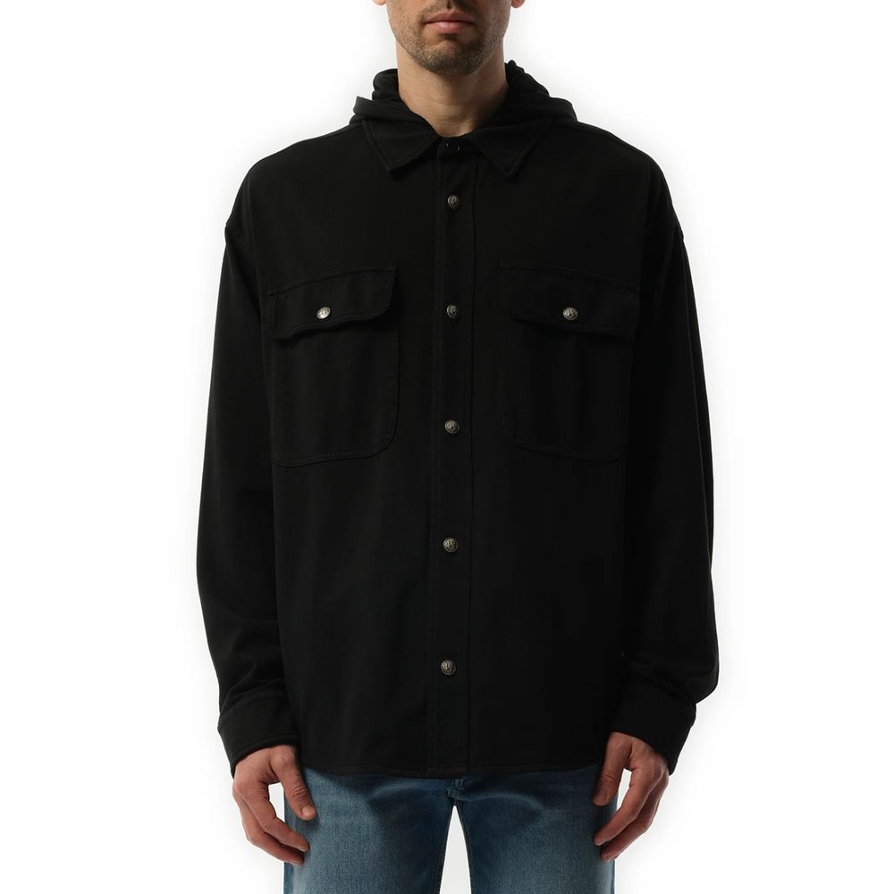 Palm Angels Black Cotton Shell Men's Jacket
