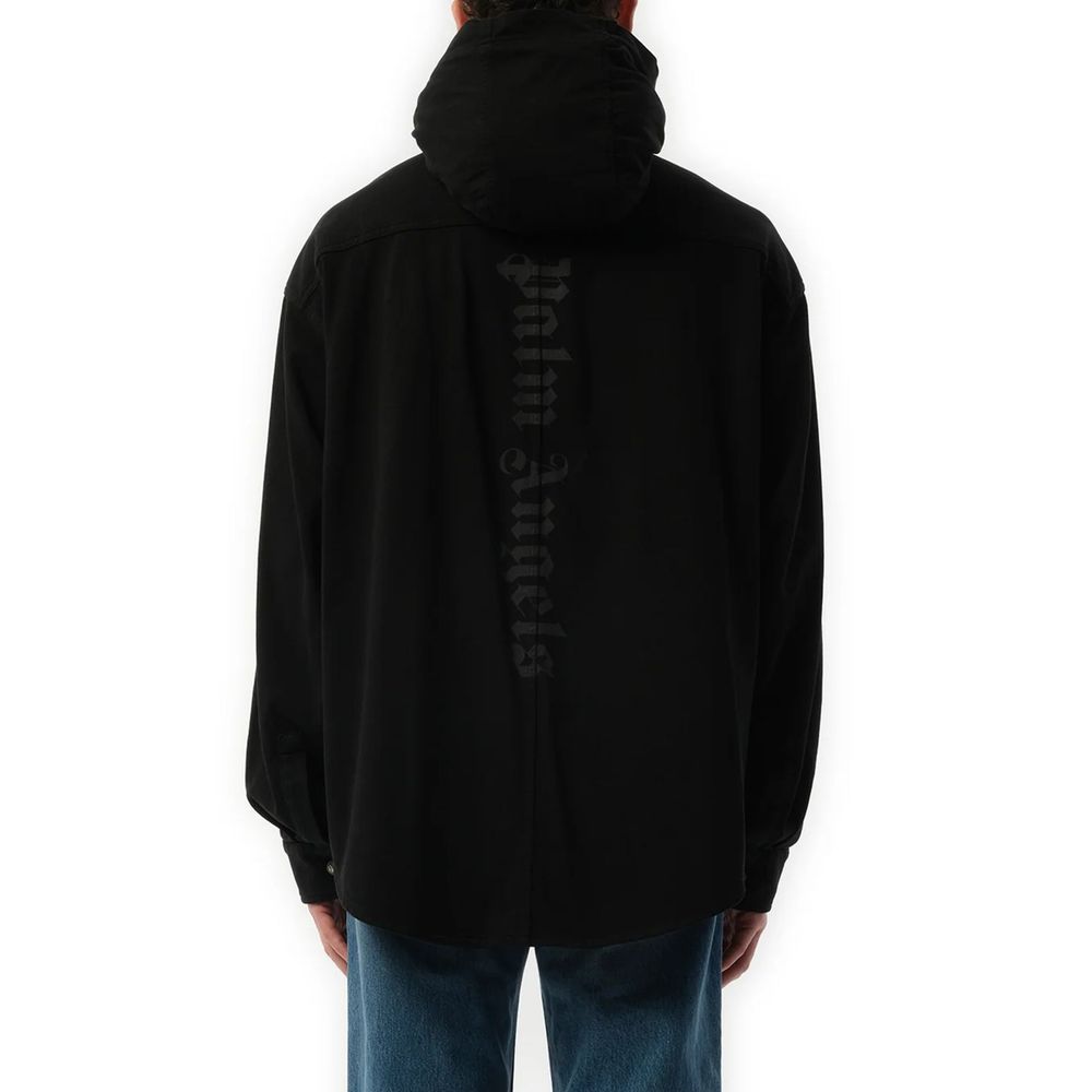 Palm Angels Black Cotton Shell Men's Jacket