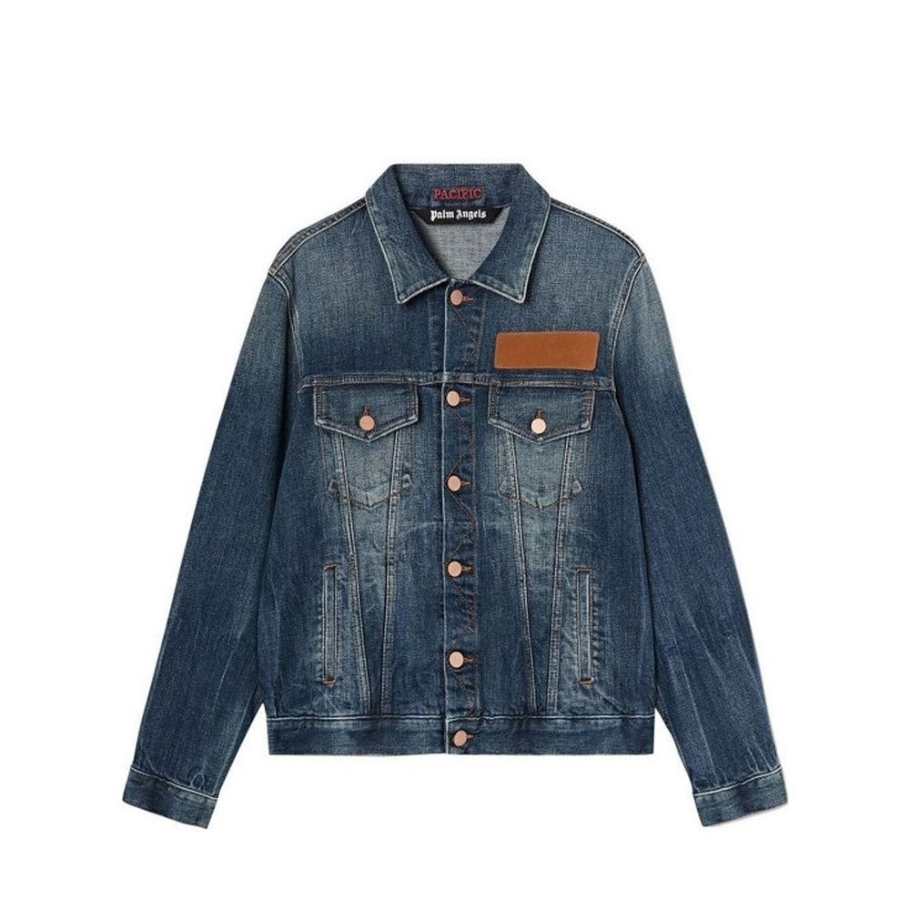 Palm Angels Blue Cotton Denim Men's Jacket