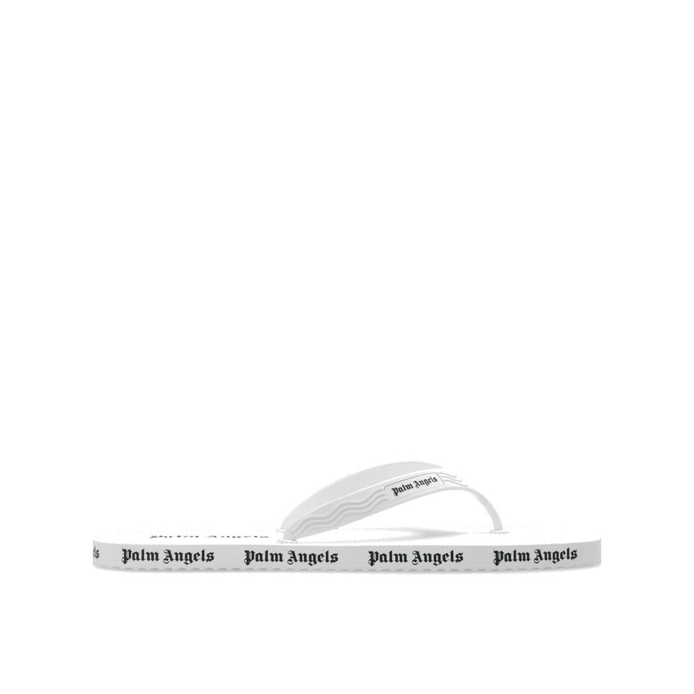 Palm Angels White Rubber Women's Slides