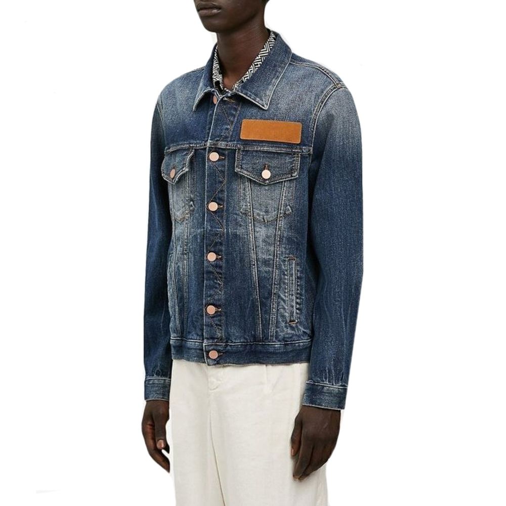 Palm Angels Blue Cotton Denim Men's Jacket
