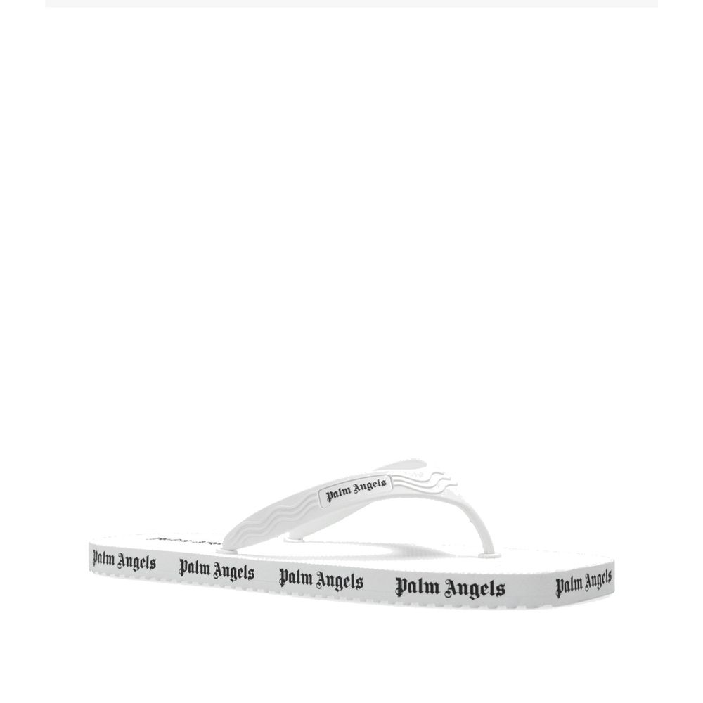 Palm Angels White Rubber Women's Slides