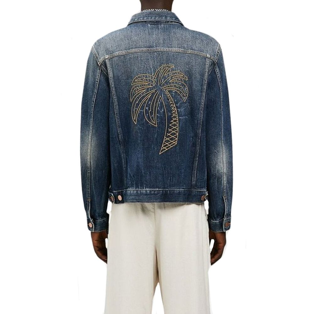 Palm Angels Blue Cotton Denim Men's Jacket