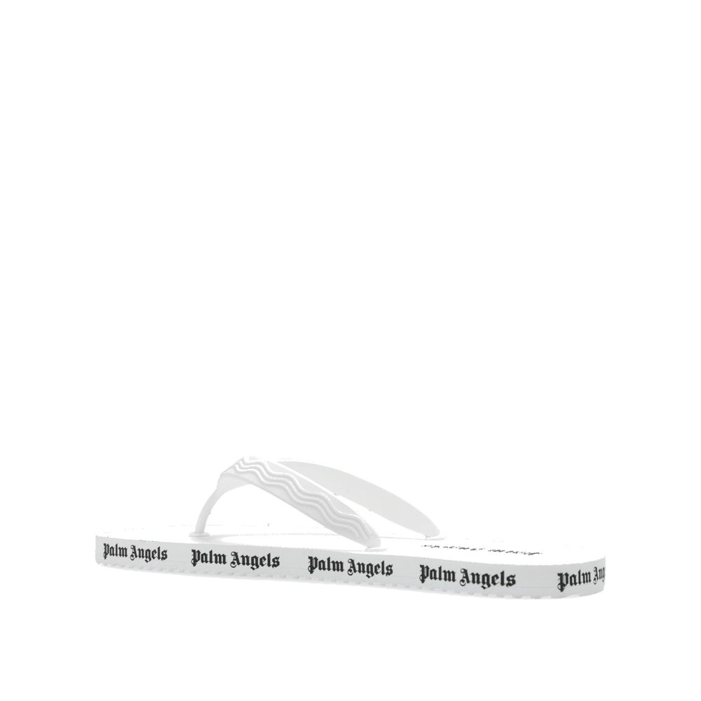 Palm Angels White Rubber Women's Slides