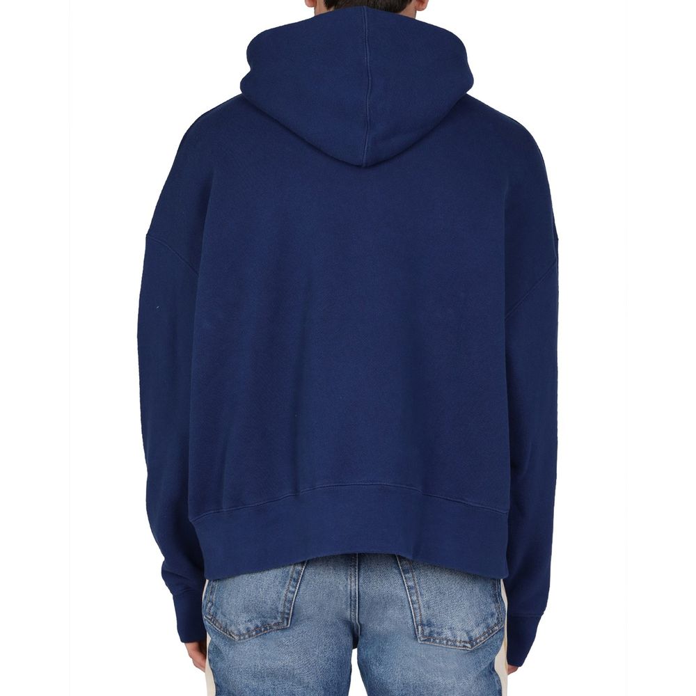 Palm Angels Blue Cotton Men's Sweatshirt