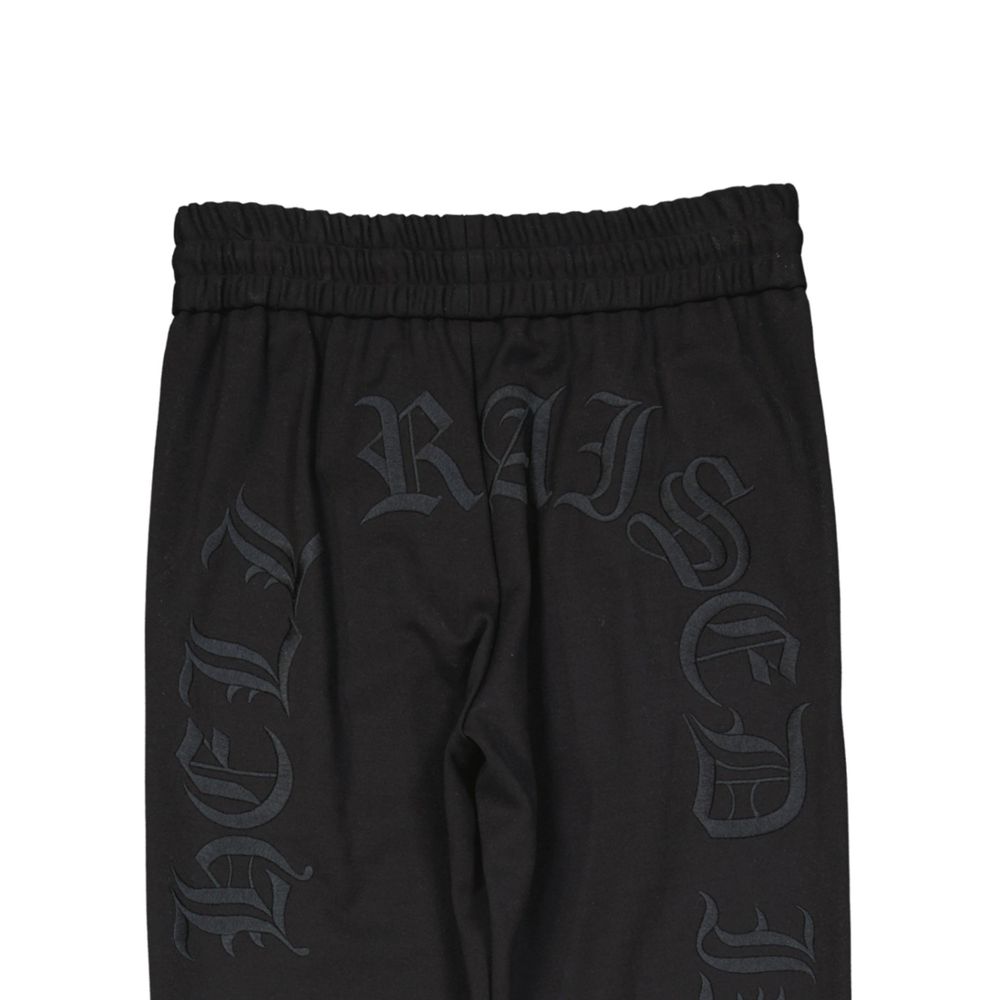 Philipp Plein Black Elastane Joggers (Workout Men's Pants)